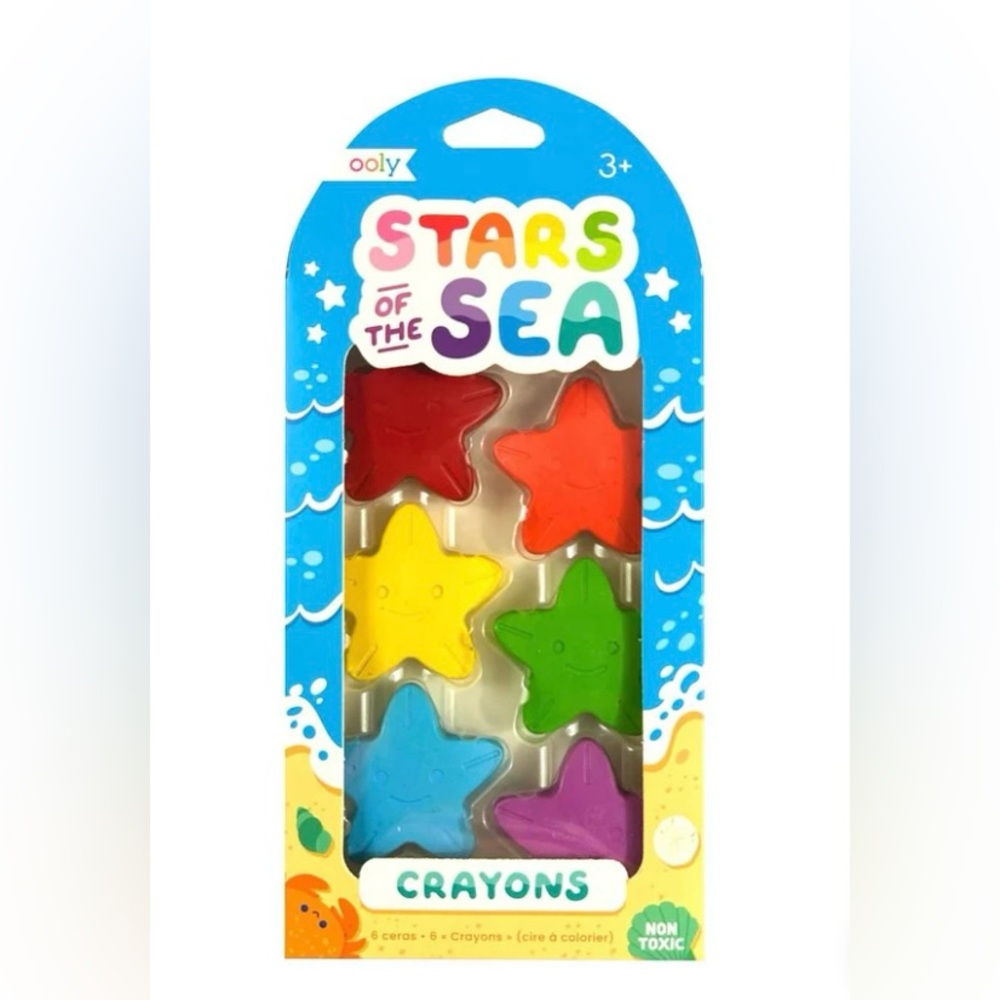 New 12 Stars of the Sea Crayons Ooly Non-Toxic
